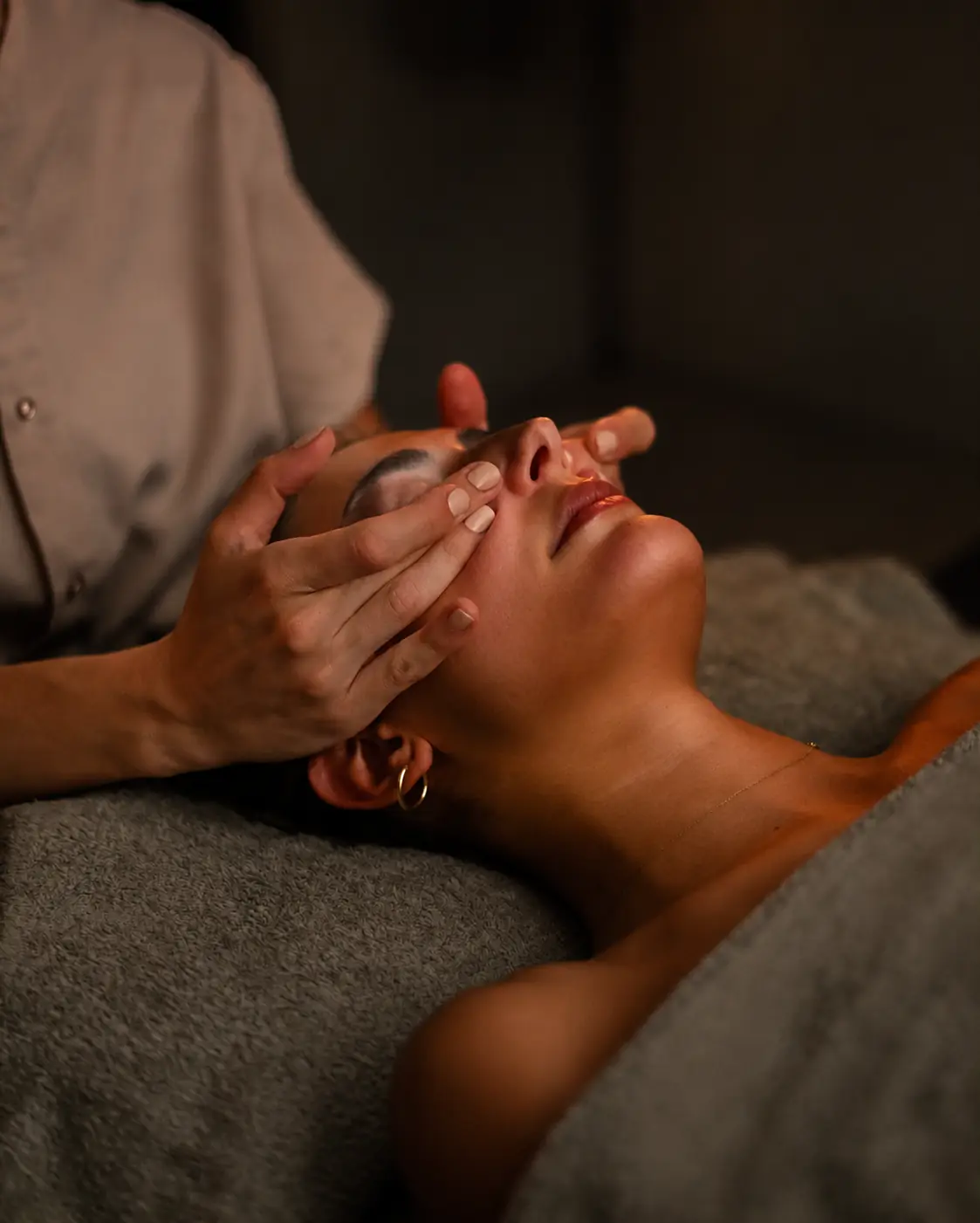 Facial treatment at Hand and Stone Spa